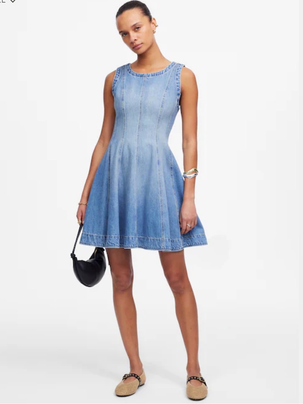 Madewell Circle Mini Dress in Airy Denim